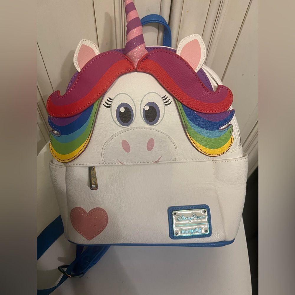 Disney Rainbow Unicorn Inside Out Loungefly Mini Backpack
